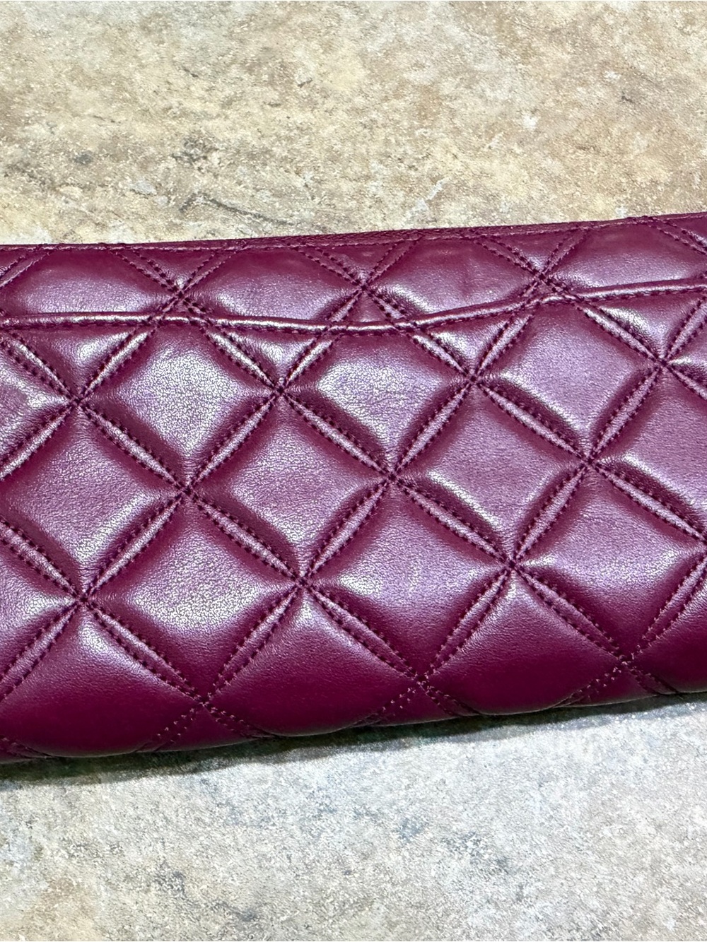 kate spade Quilted Leather Wallet - Wine - Picture 2 of 8